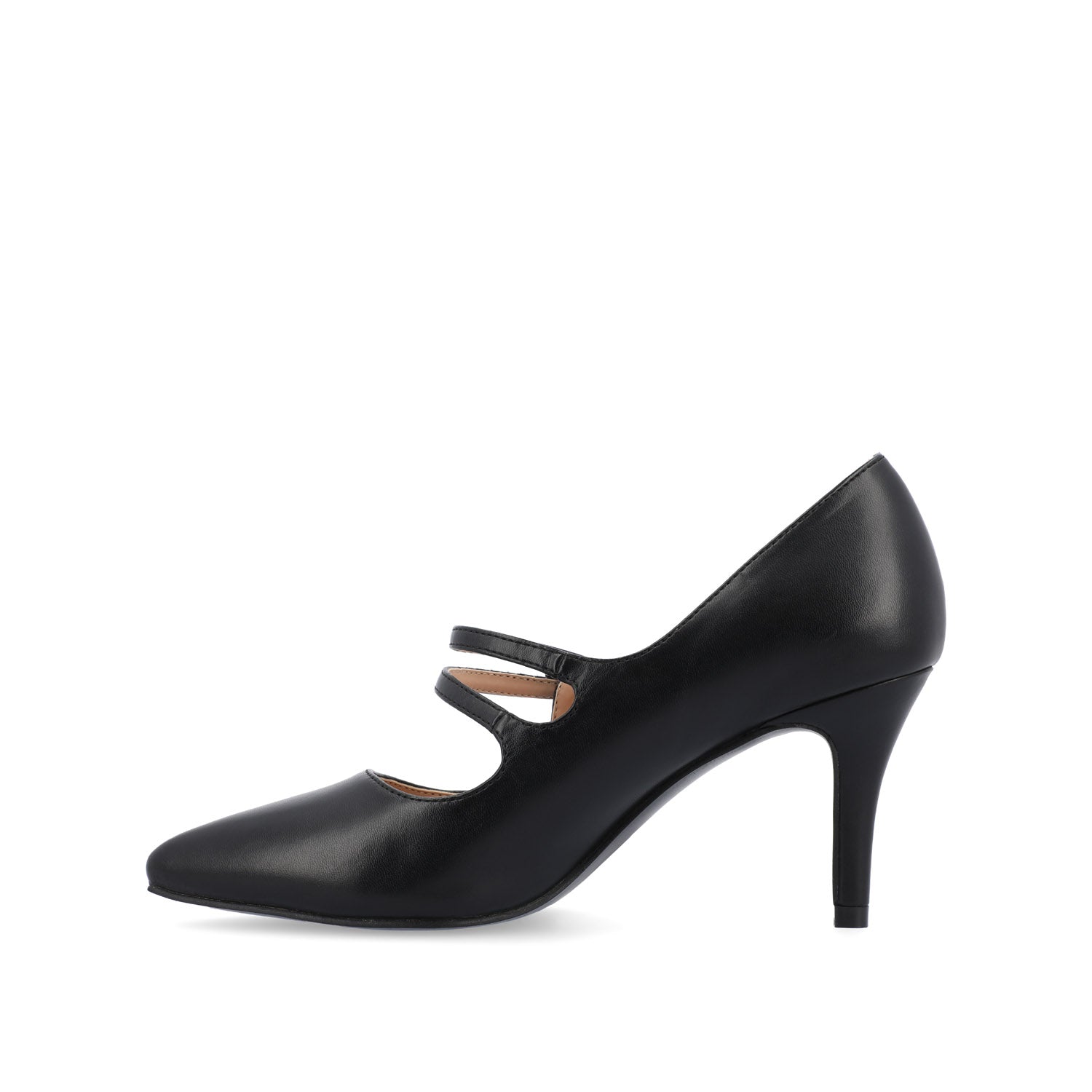 SIDNEY STILETTO PUMP HEELS IN VEGAN LEATHER