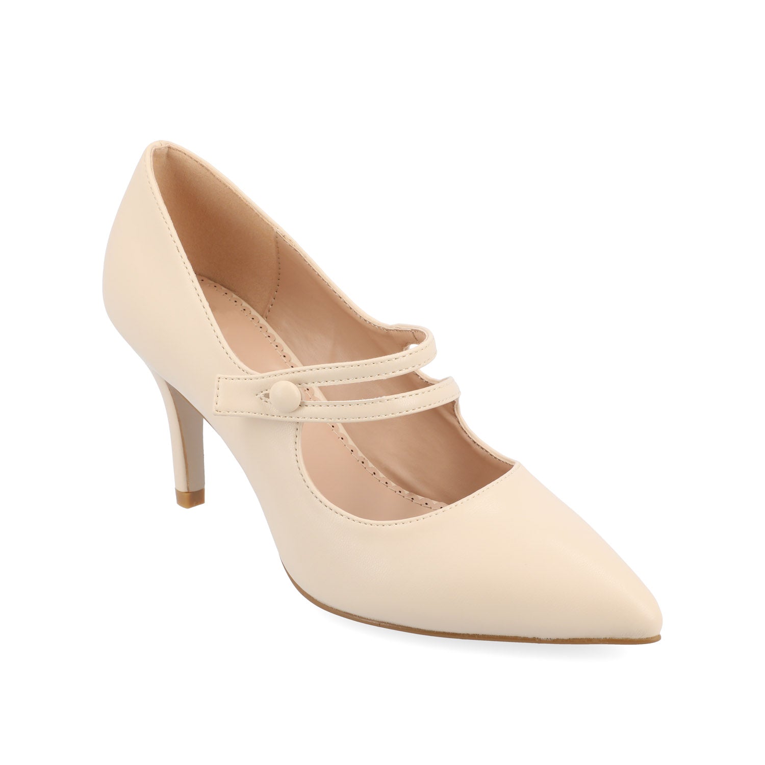 SIDNEY STILETTO PUMP HEELS IN VEGAN LEATHER