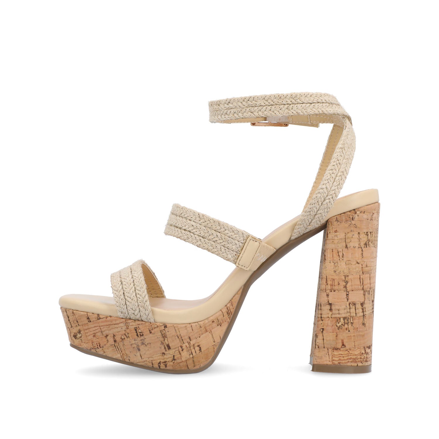 SIENNE HEELED SANDALS IN ROPE - Natural
