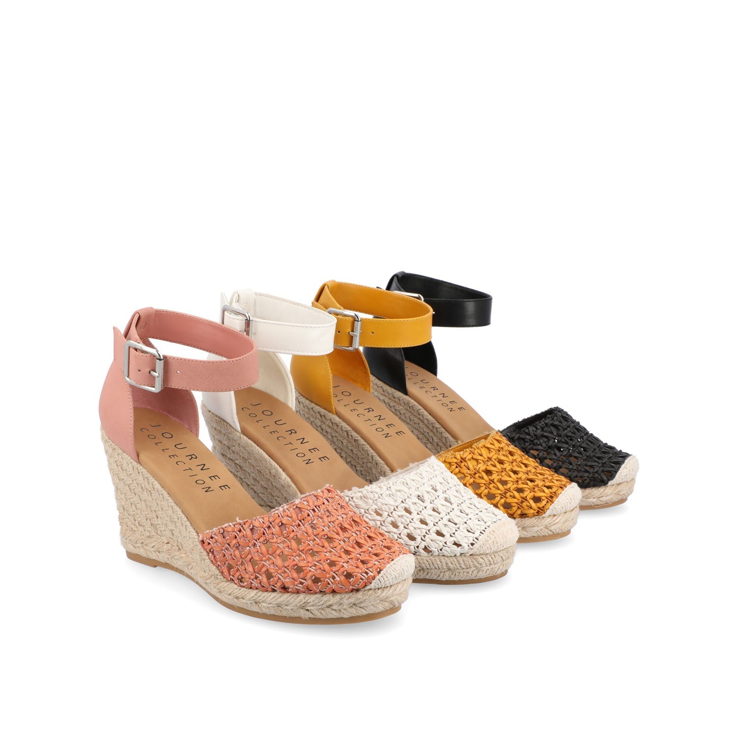 SIERRA WEDGE SANDALS IN VEGAN LEATHER - Coral