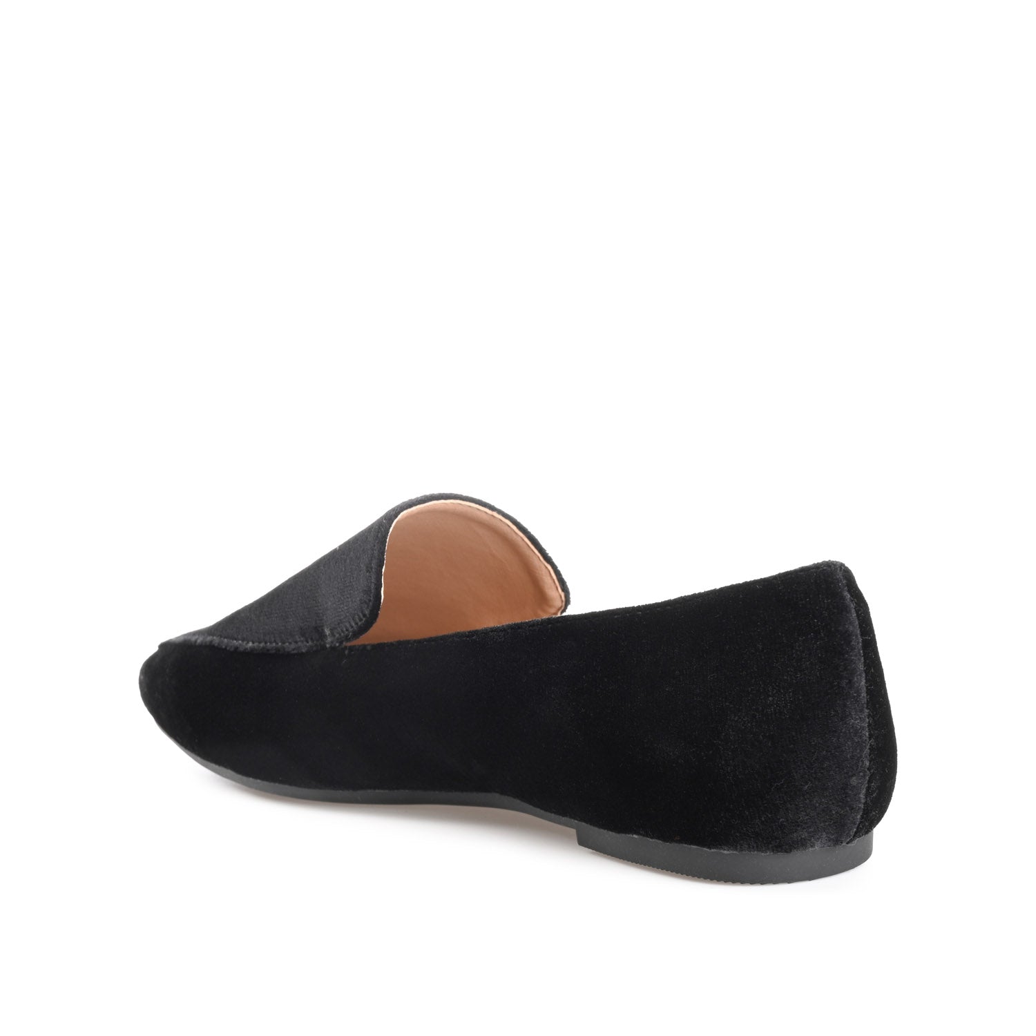 SILAS SQUARE TOE LOAFER IN VELVET - Black