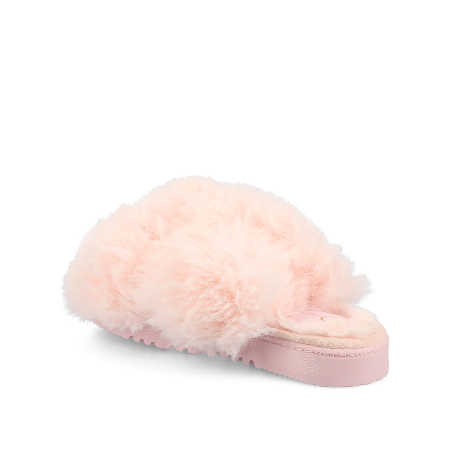 SKYLAH SLIPPERS IN FAUX FUR - Pink Faux Fur