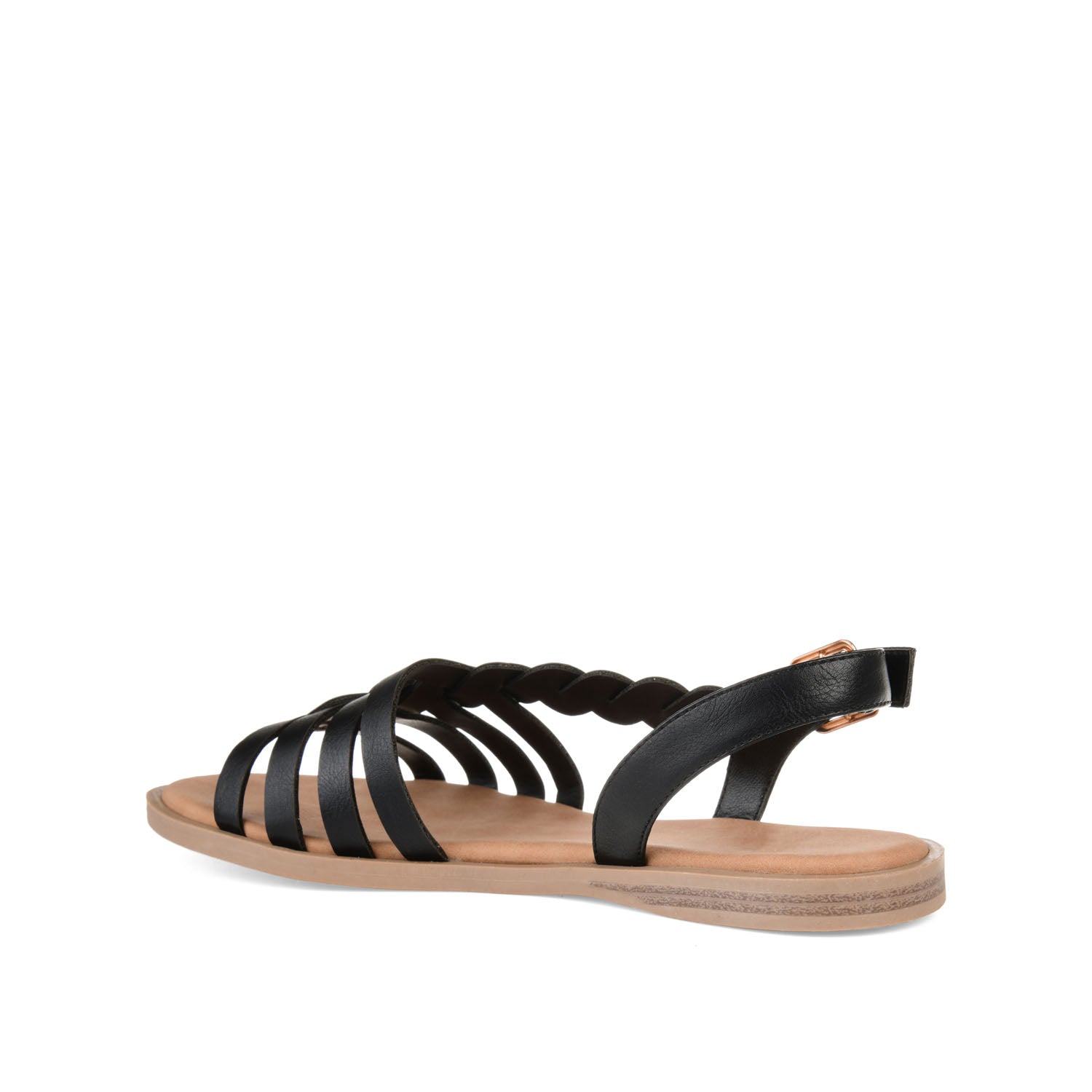 SOLAY MULTI STRAP SANDALS IN VEGAN LEATHER - Black