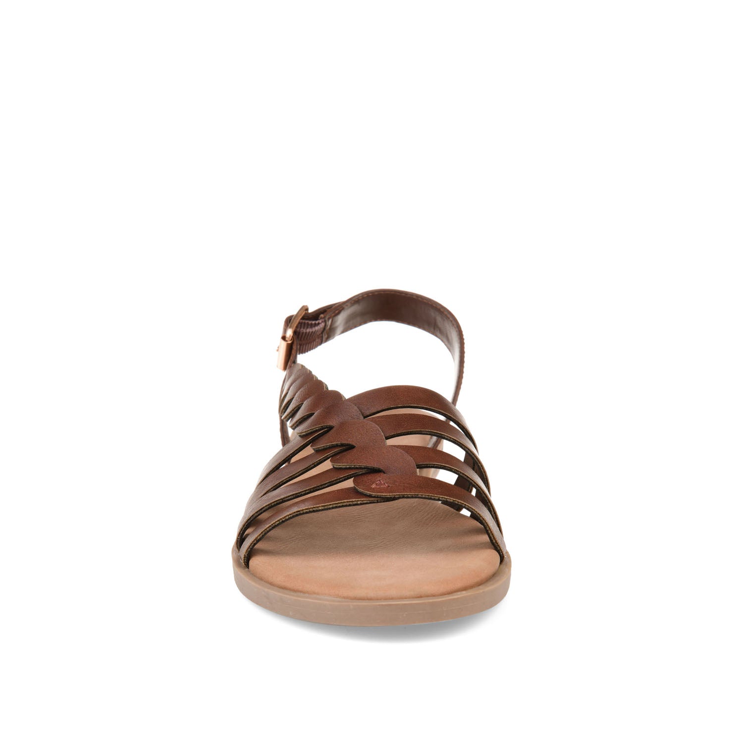 SOLAY MULTI STRAP SANDALS IN VEGAN LEATHER - Brown