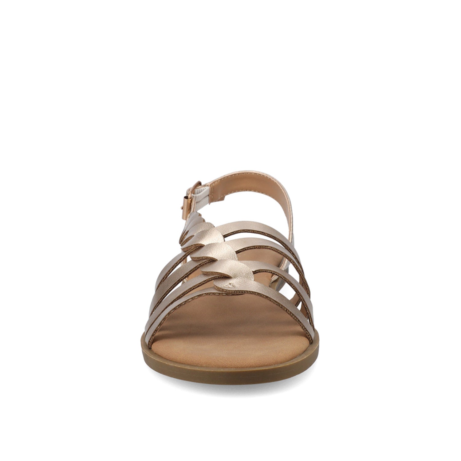 SOLAY MULTI STRAP SANDALS IN VEGAN LEATHER - Champagne