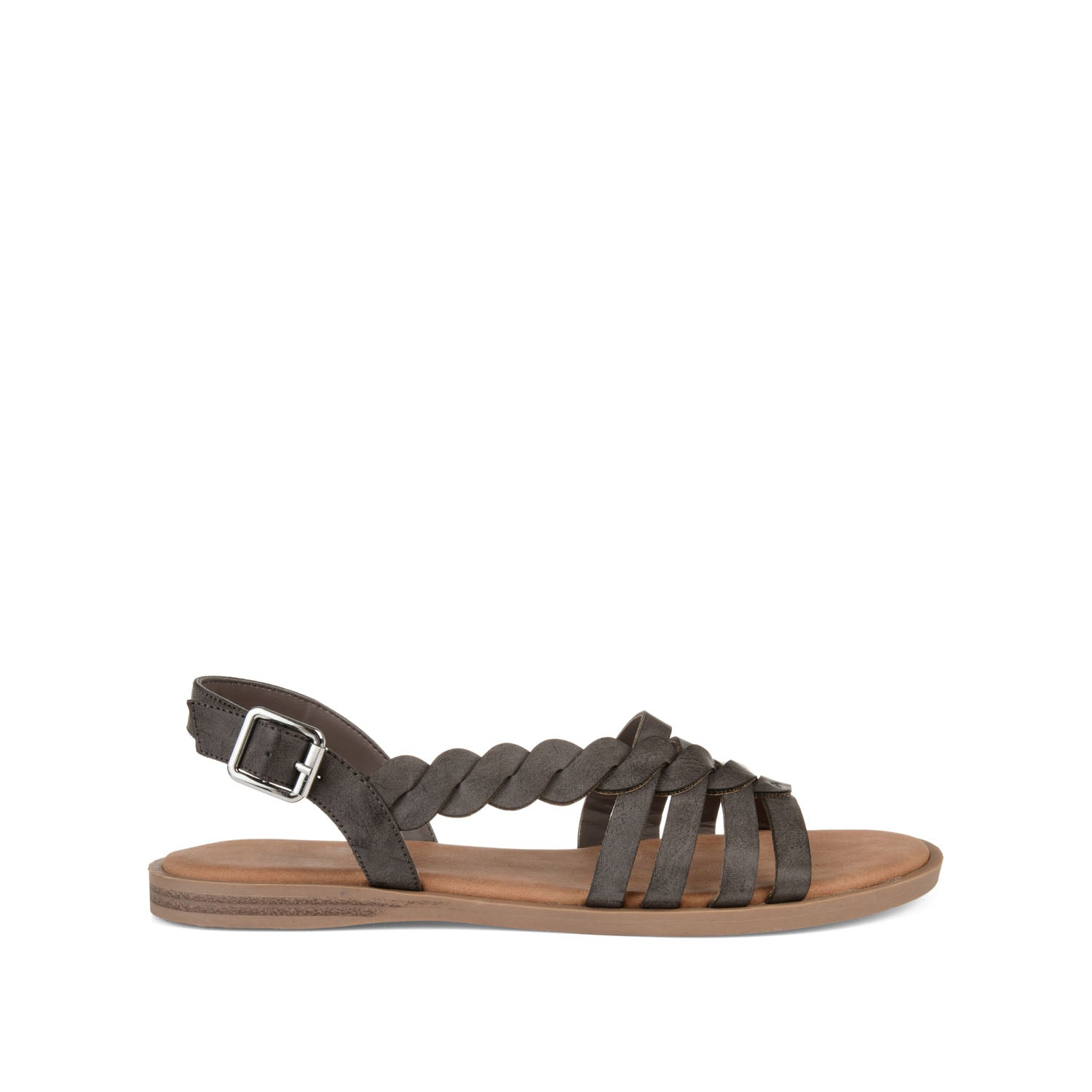 SOLAY MULTI STRAP SANDALS IN VEGAN LEATHER - Grey