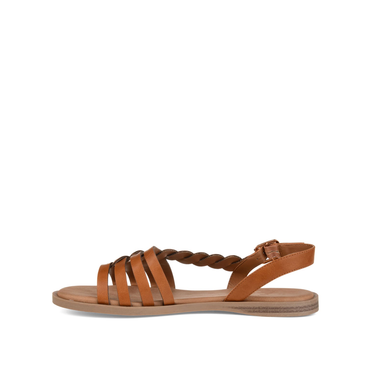 SOLAY MULTI STRAP SANDALS IN VEGAN LEATHER - Tan