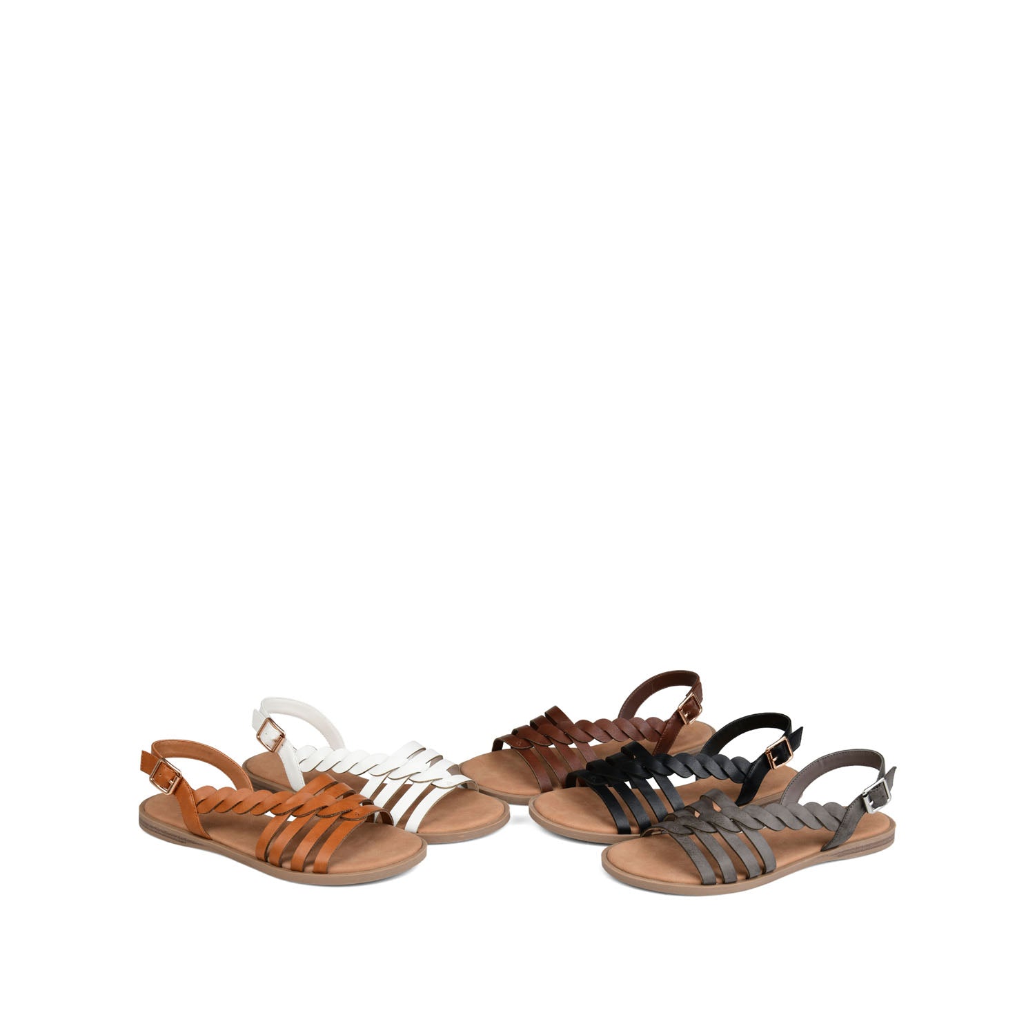 SOLAY MULTI STRAP SANDALS IN VEGAN LEATHER