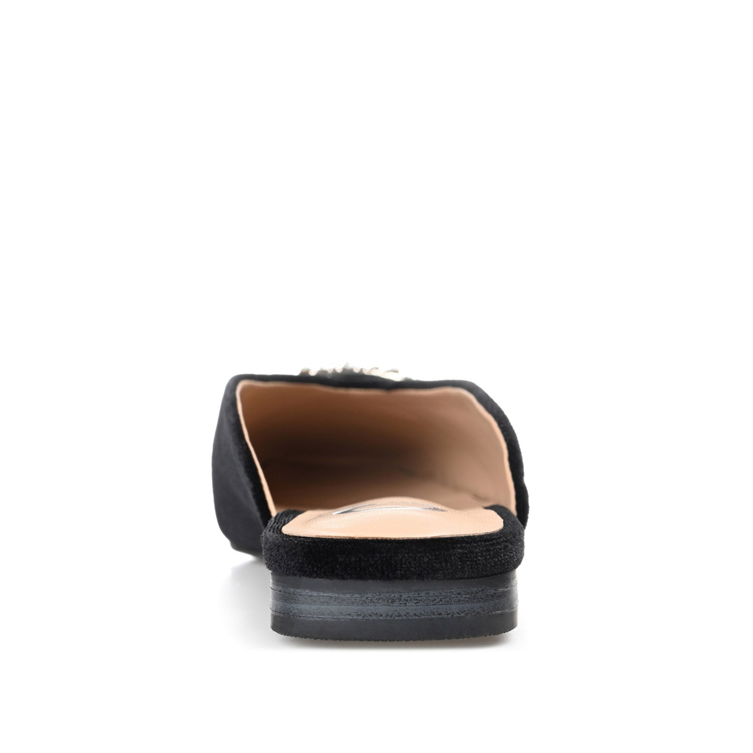 SONNIA DRESSY MULE FLATS IN VELVET - Black