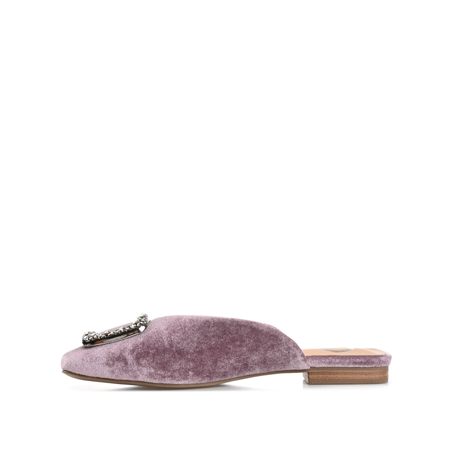 SONNIA DRESSY MULE FLATS IN VELVET - Lilac
