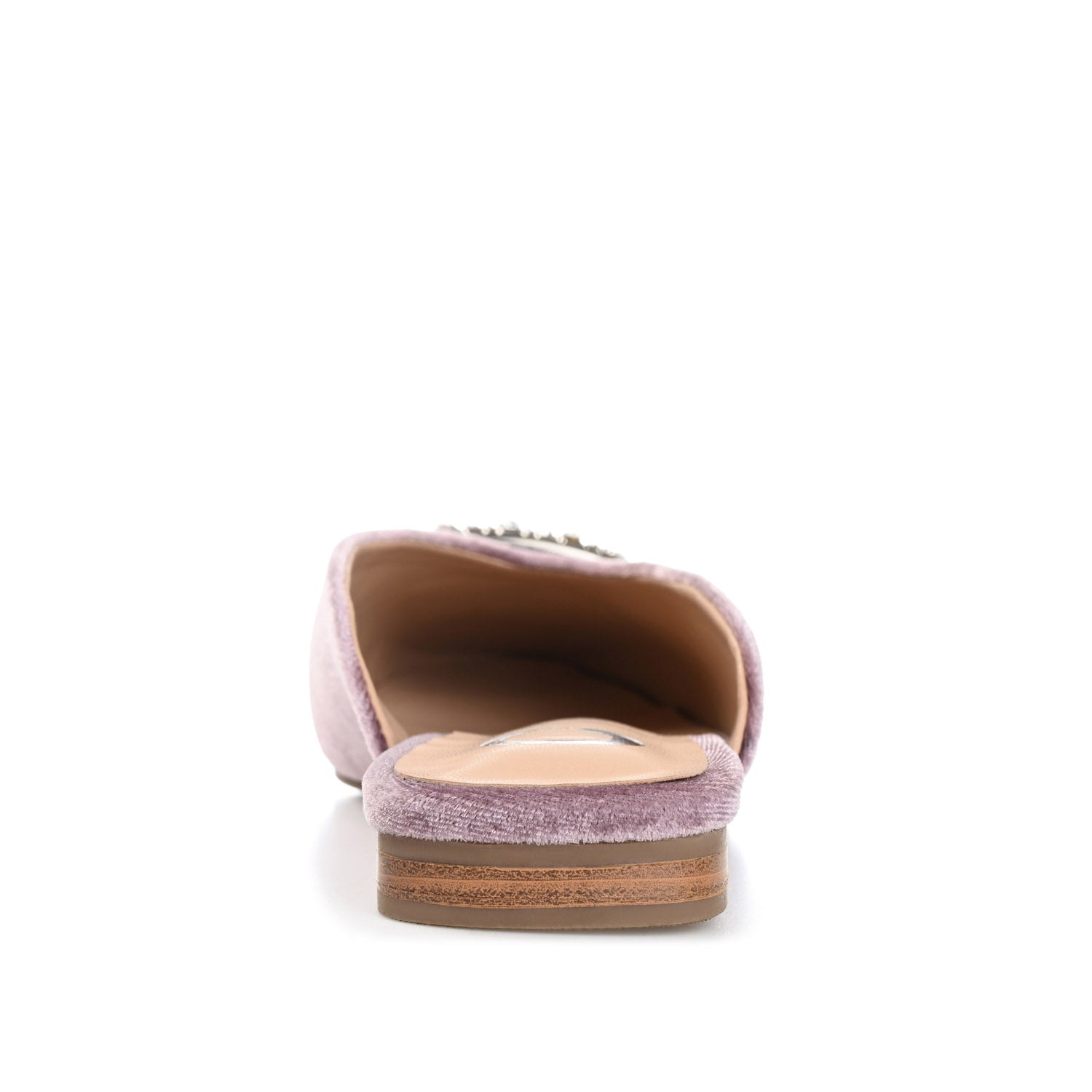 SONNIA DRESSY MULE FLATS IN VELVET - Lilac