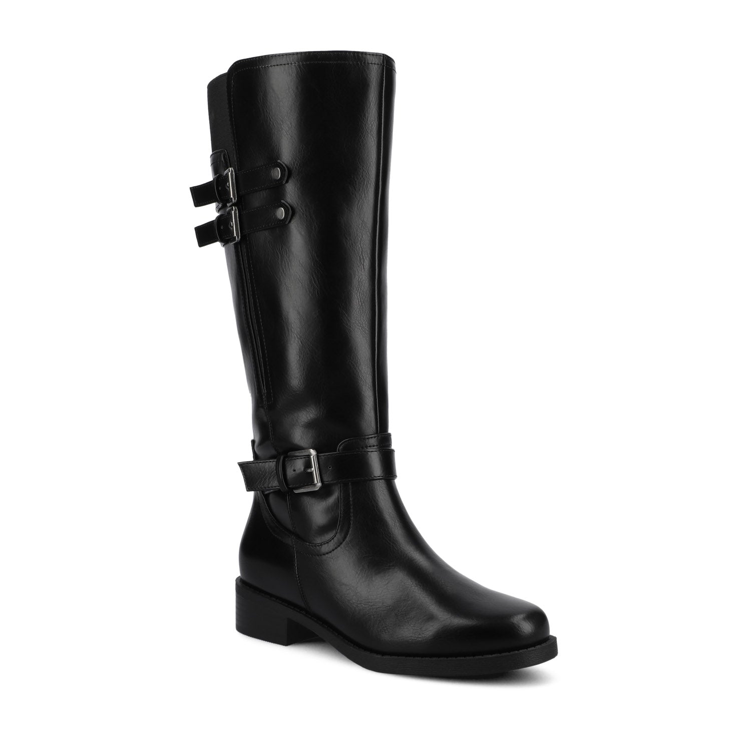 SONNY KNEE HIGH BOOT IN EXTRA WIDE CALF - Black