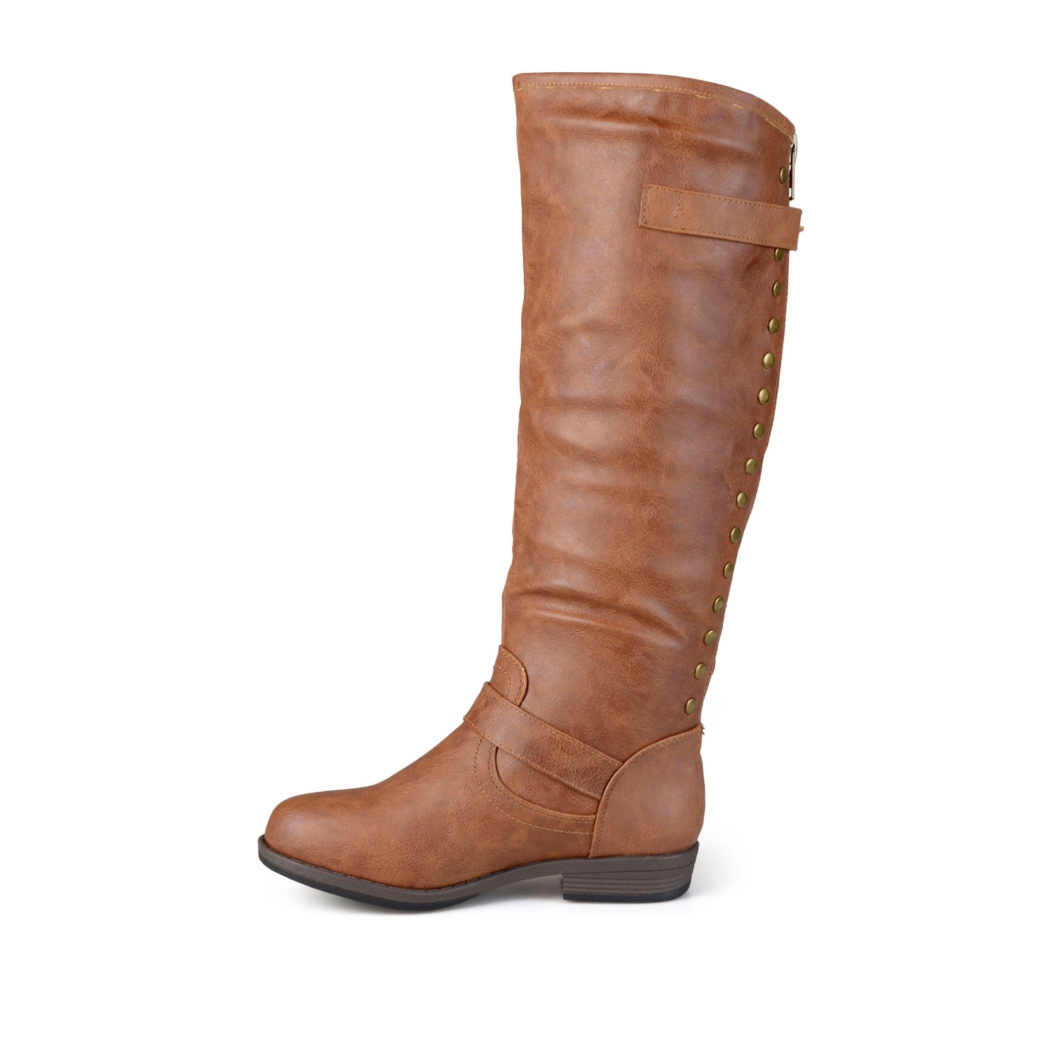 SPOKANE RIDING BOOTS IN VEGAN LEATHER - Chestnut