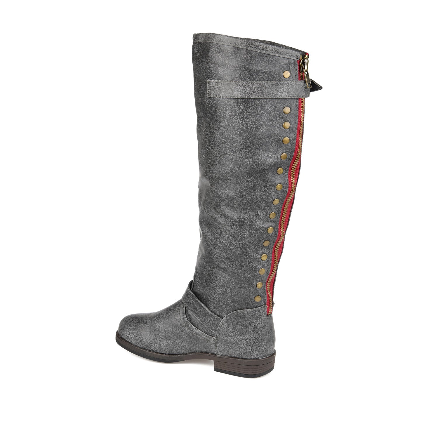 SPOKANE RIDING BOOTS IN VEGAN LEATHER - Dark Grey