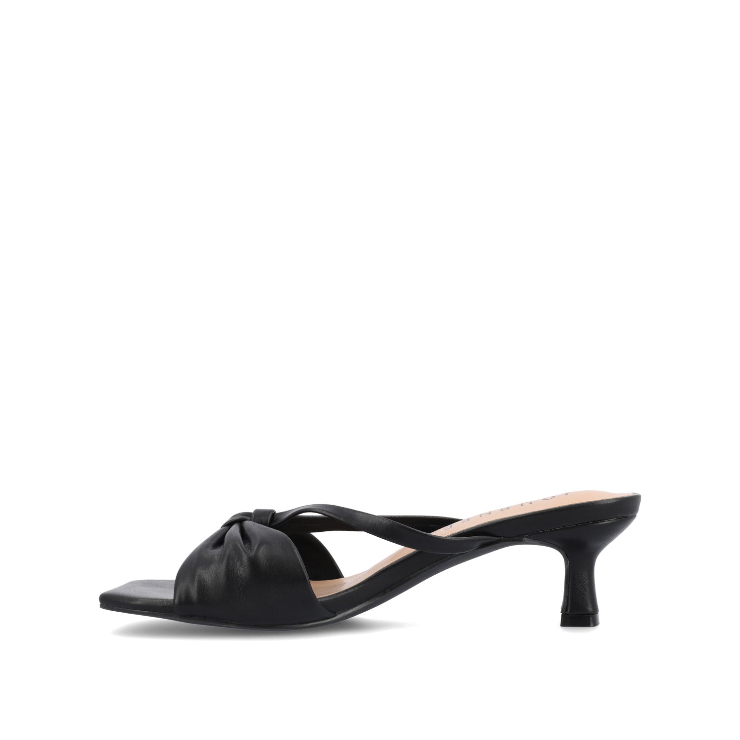 STARLING KITTEN HEELS IN VEGAN LEATHER - Solid Black