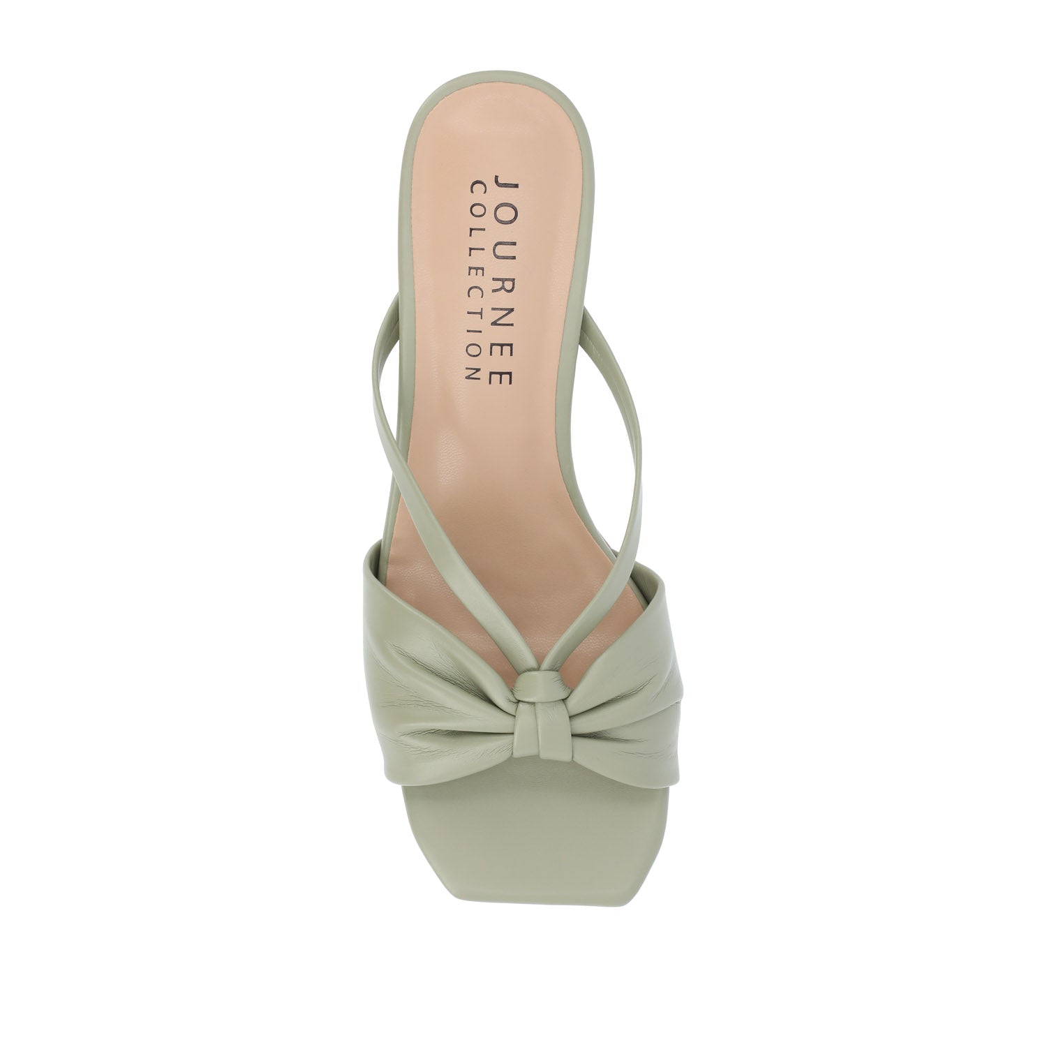 STARLING VEGAN LEATHER KITTEN HEELS IN WIDE - Sage