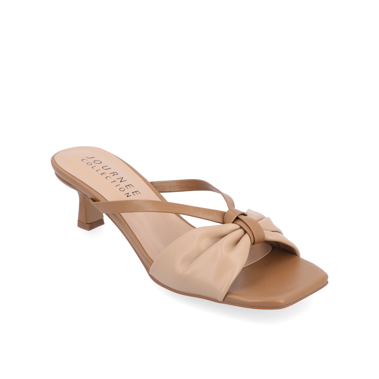 STARLING SLIP ON KITTEN HEELS IN STATEMENT - Tan