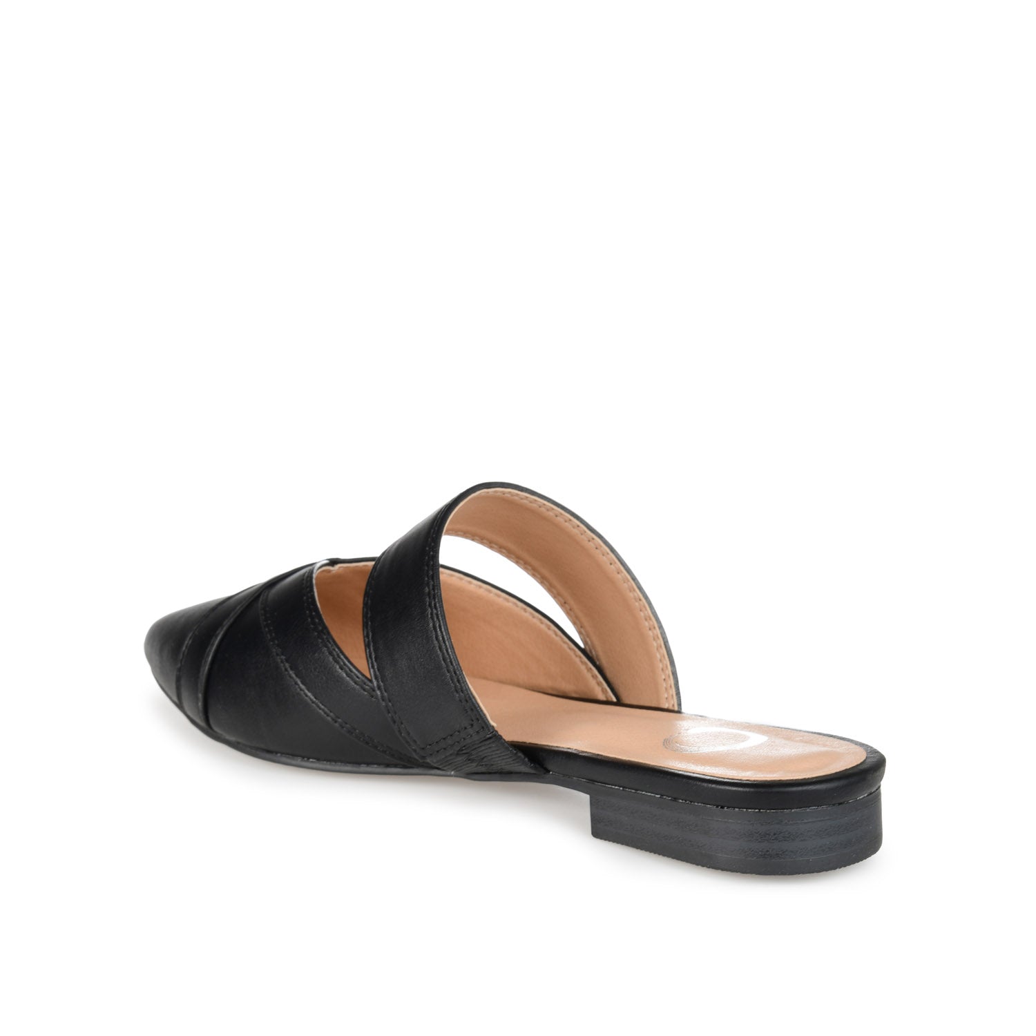 STASI MULE FLATS IN VEGAN LEATHER - Black
