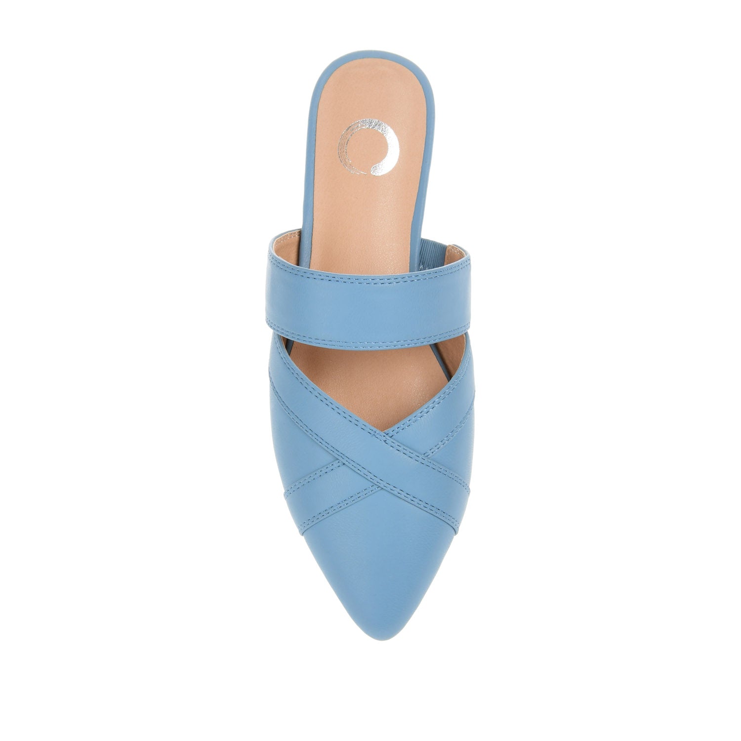 STASI MULE FLATS IN VEGAN LEATHER - Blue