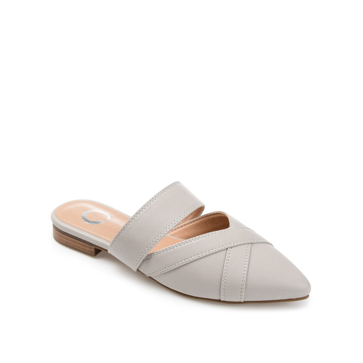 STASI MULE FLATS IN VEGAN LEATHER - Grey
