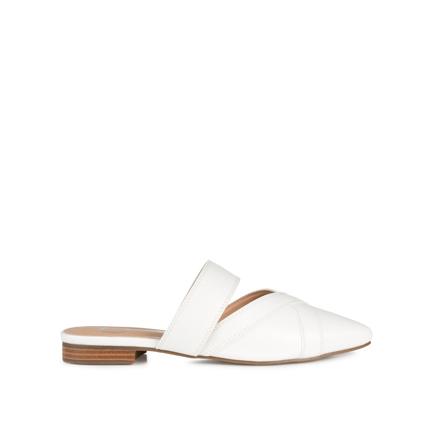 STASI MULE FLATS IN VEGAN LEATHER - White