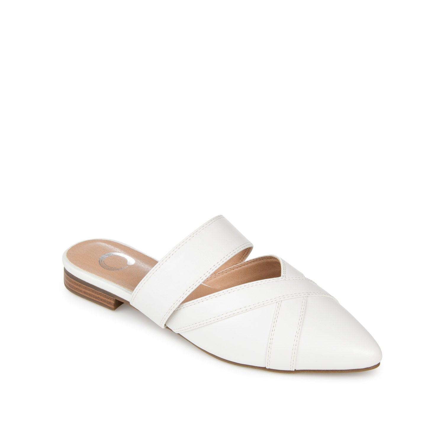 STASI MULE FLATS IN VEGAN LEATHER - White