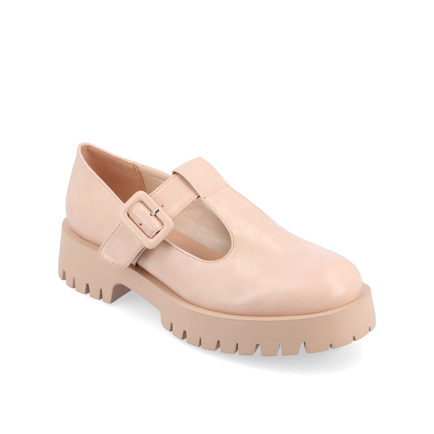 SUVI MARY JANE FLATS IN VEGAN LEATHER - Pink