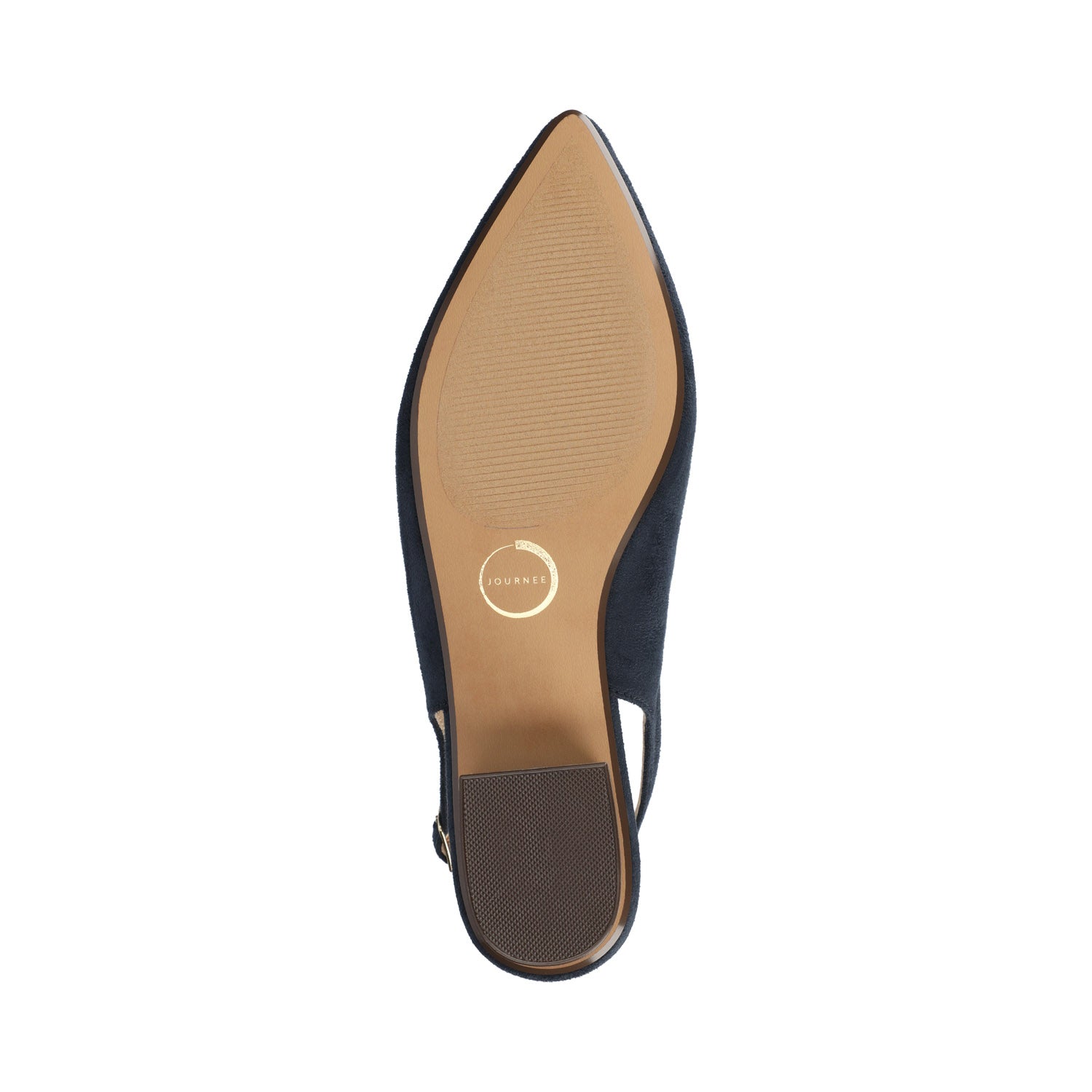 SYLVIA LOW BLOCK HEELS IN WIDE - Navy Suede