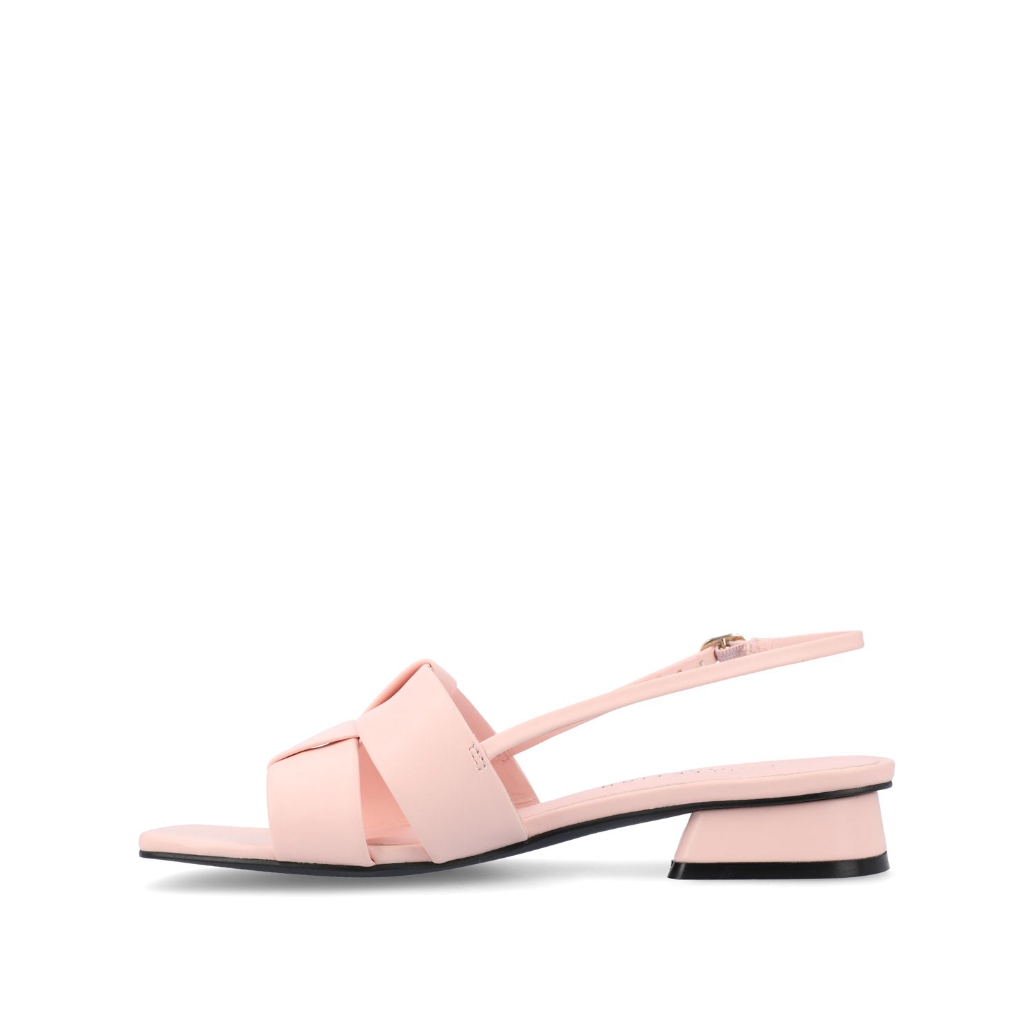TABATHA LOW BLOCK HEELS IN VEGAN LEATHER IN WIDE - Pink