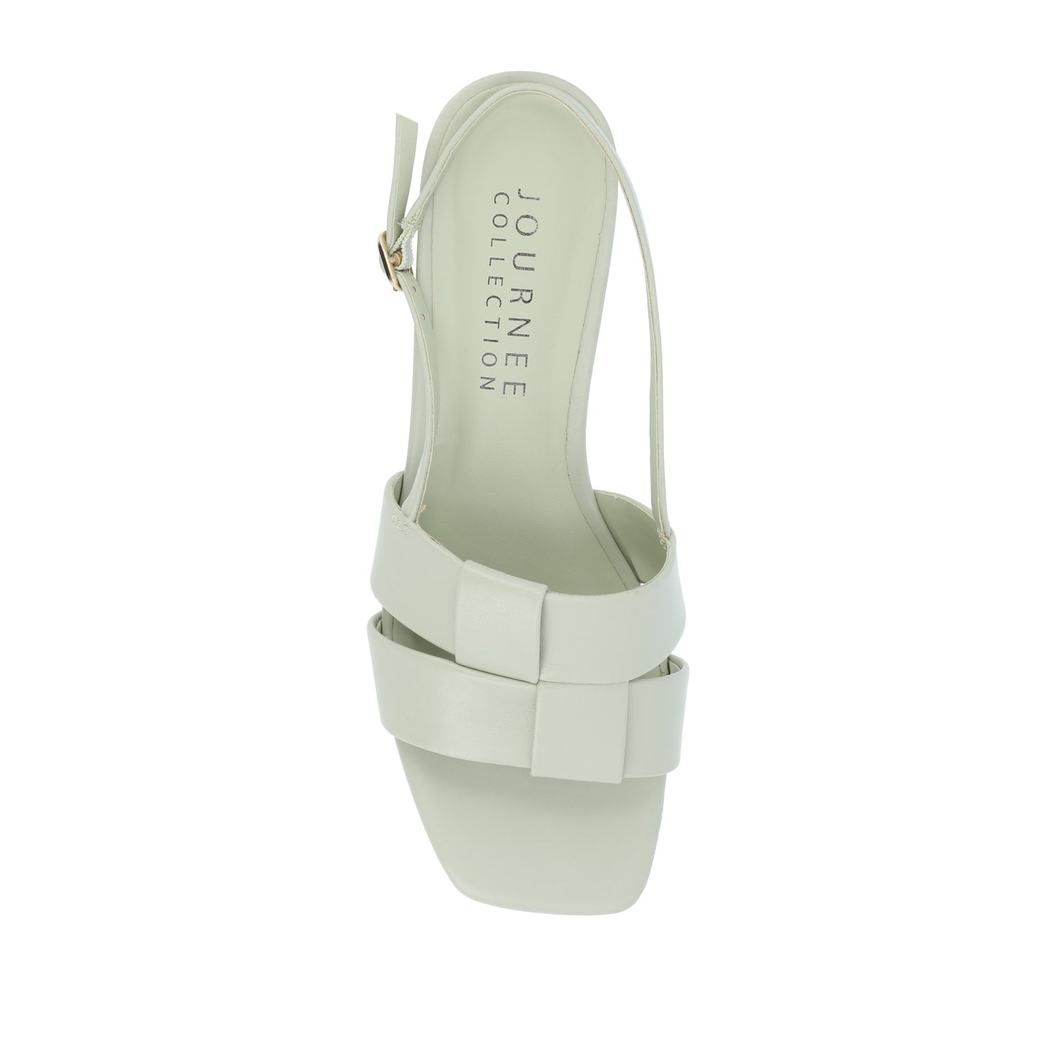 TABATHA LOW BLOCK HEELS IN VEGAN LEATHER - Sage