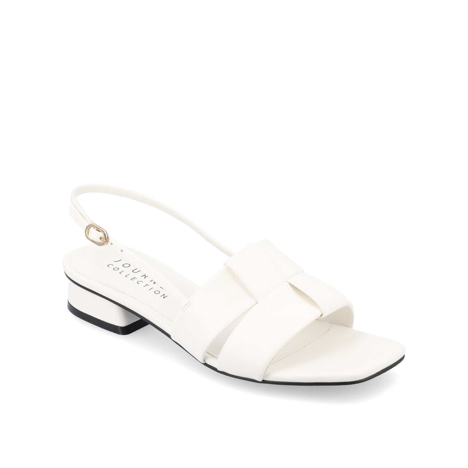 TABATHA LOW BLOCK HEELS IN VEGAN LEATHER IN WIDE