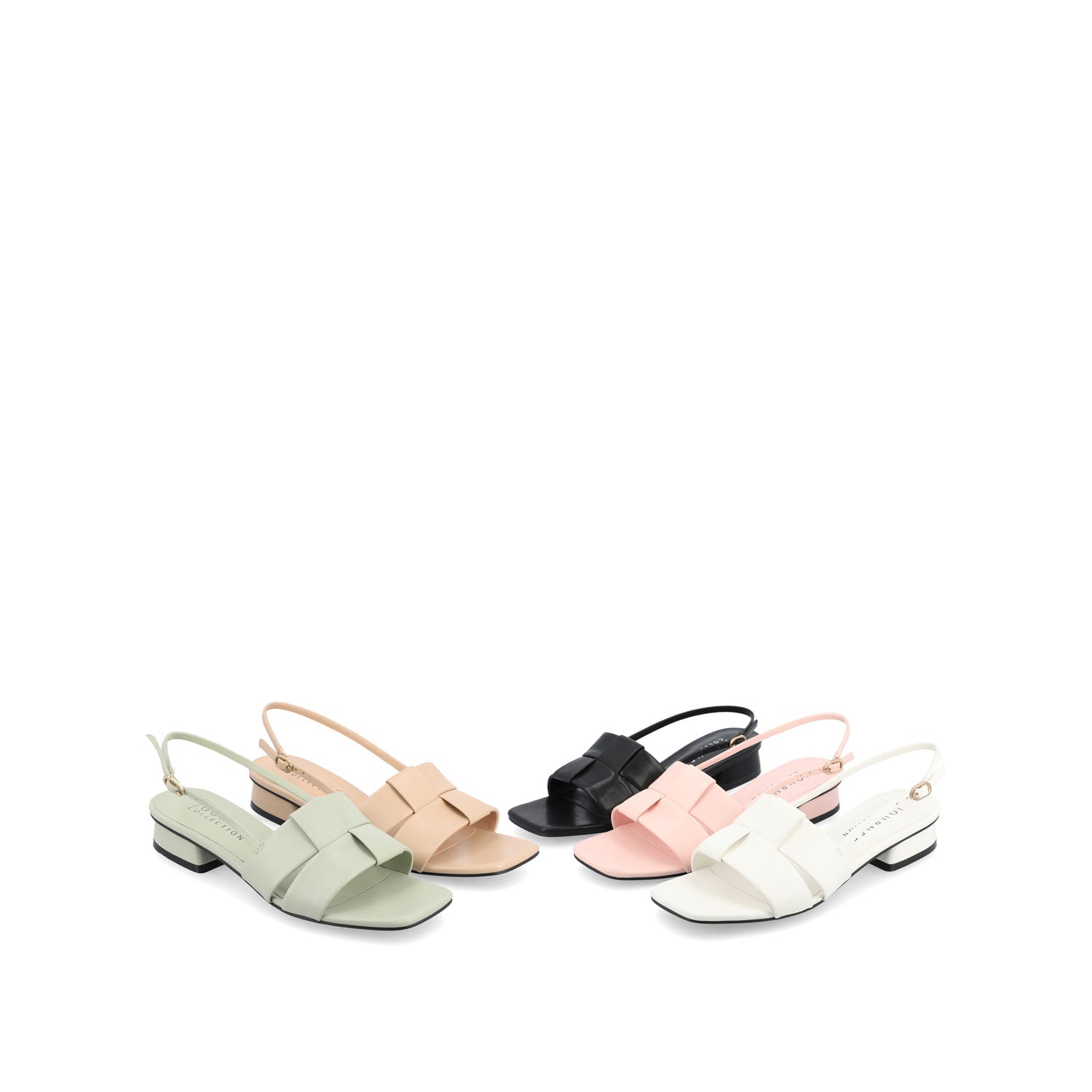 TABATHA LOW BLOCK HEELS IN VEGAN LEATHER IN WIDE - Sage