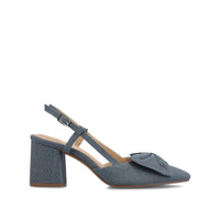 TAILYNN SLINGBACK BLOCK HEELS IN STATEMENT - Denim