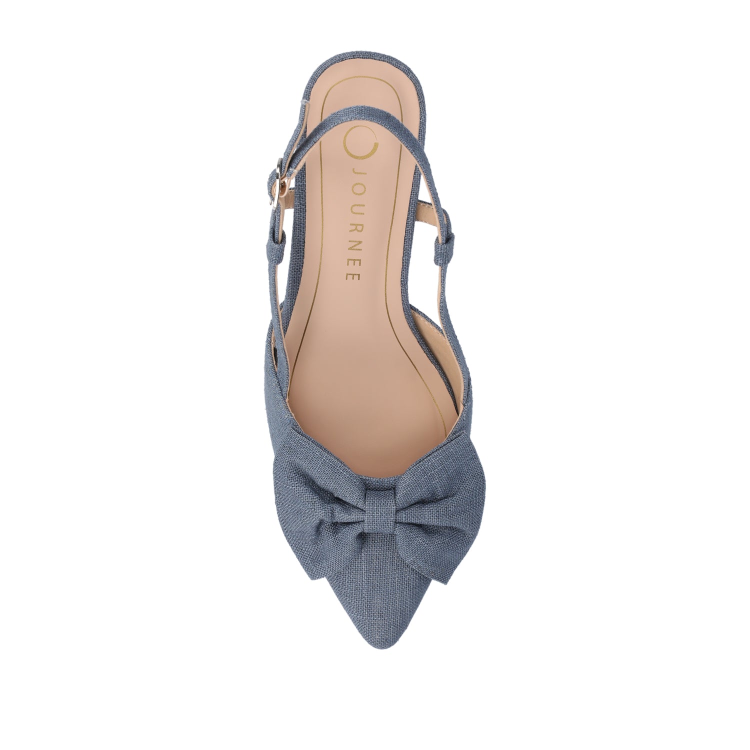 TAILYNN SLINGBACK BLOCK HEELS IN STATEMENT IN WIDE - Denim