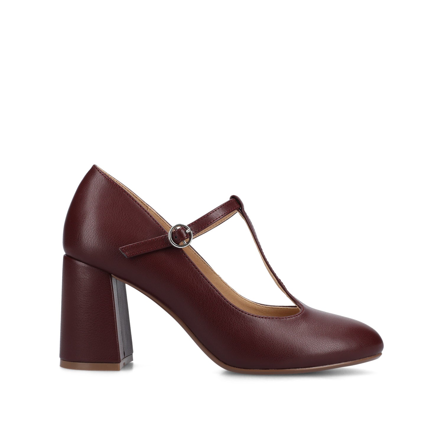 Journee Women's Talani T-strap Dress Pumps, Oxblood 9.5 Journee Women's Talani T-strap Dress Pumps, Oxblood 9.5
