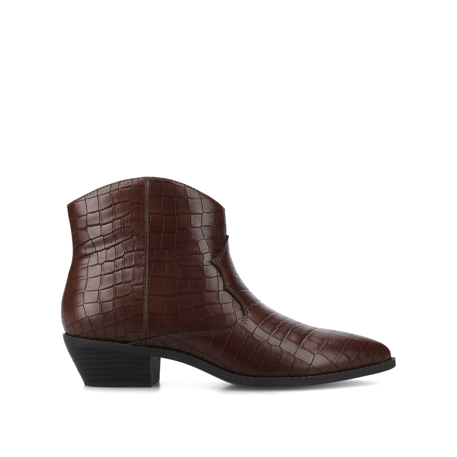 Journee Taliah Women's Ankle Booties, Size: 11, Croco Brown