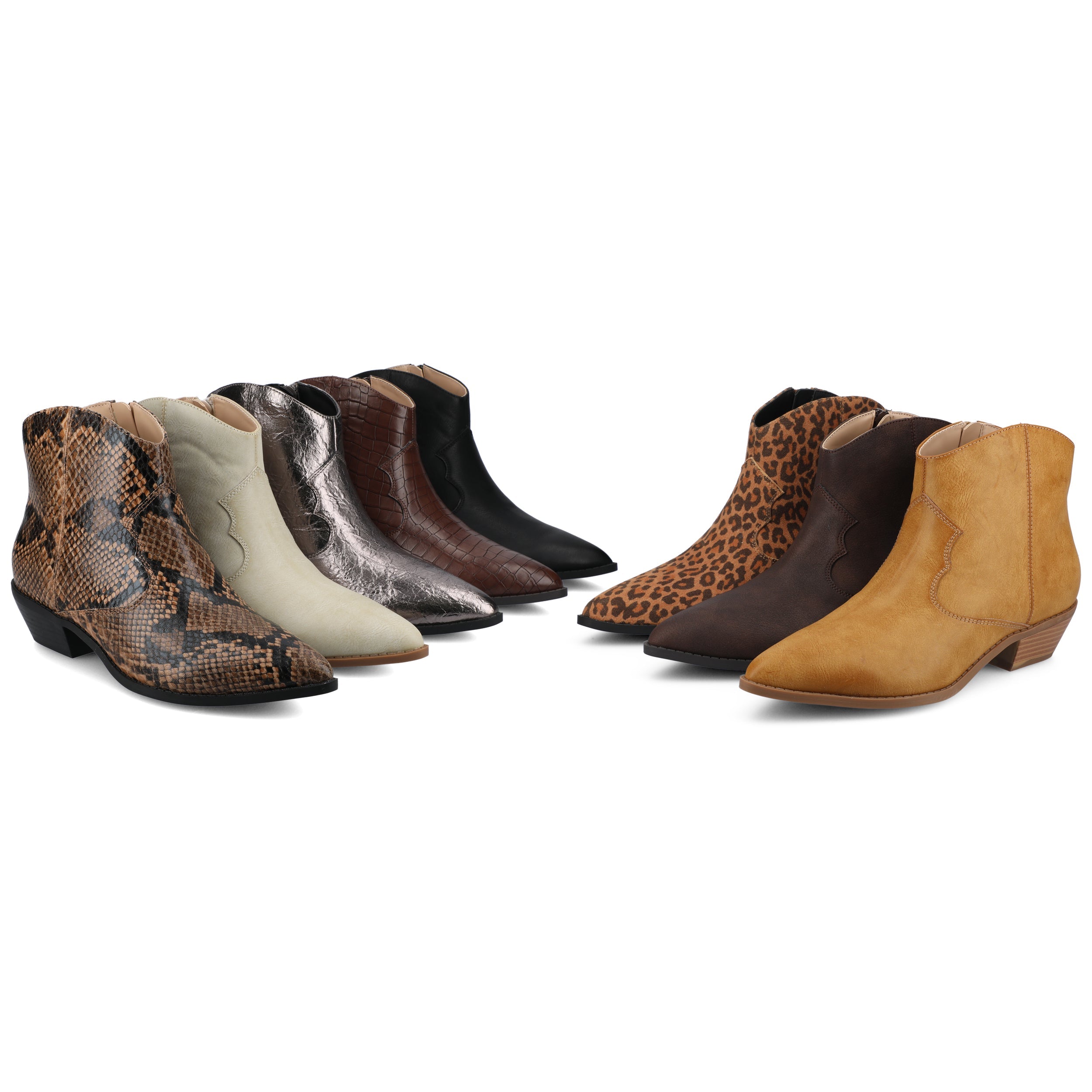 TALIAH WESTERN ANKLE BOOTIES - Bone