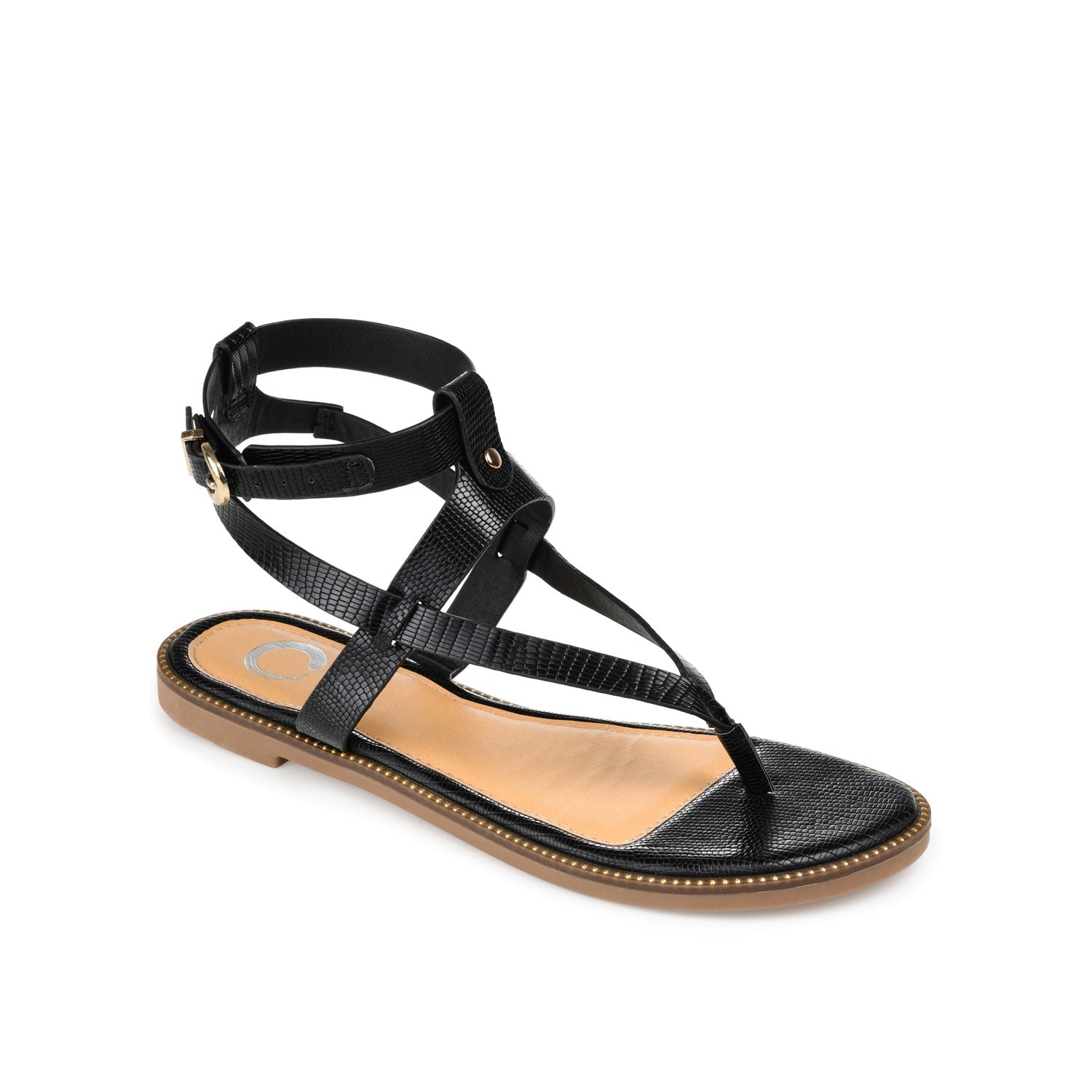 TANGIE MULTI STRAP SANDALS IN VEGAN LEATHER - Black
