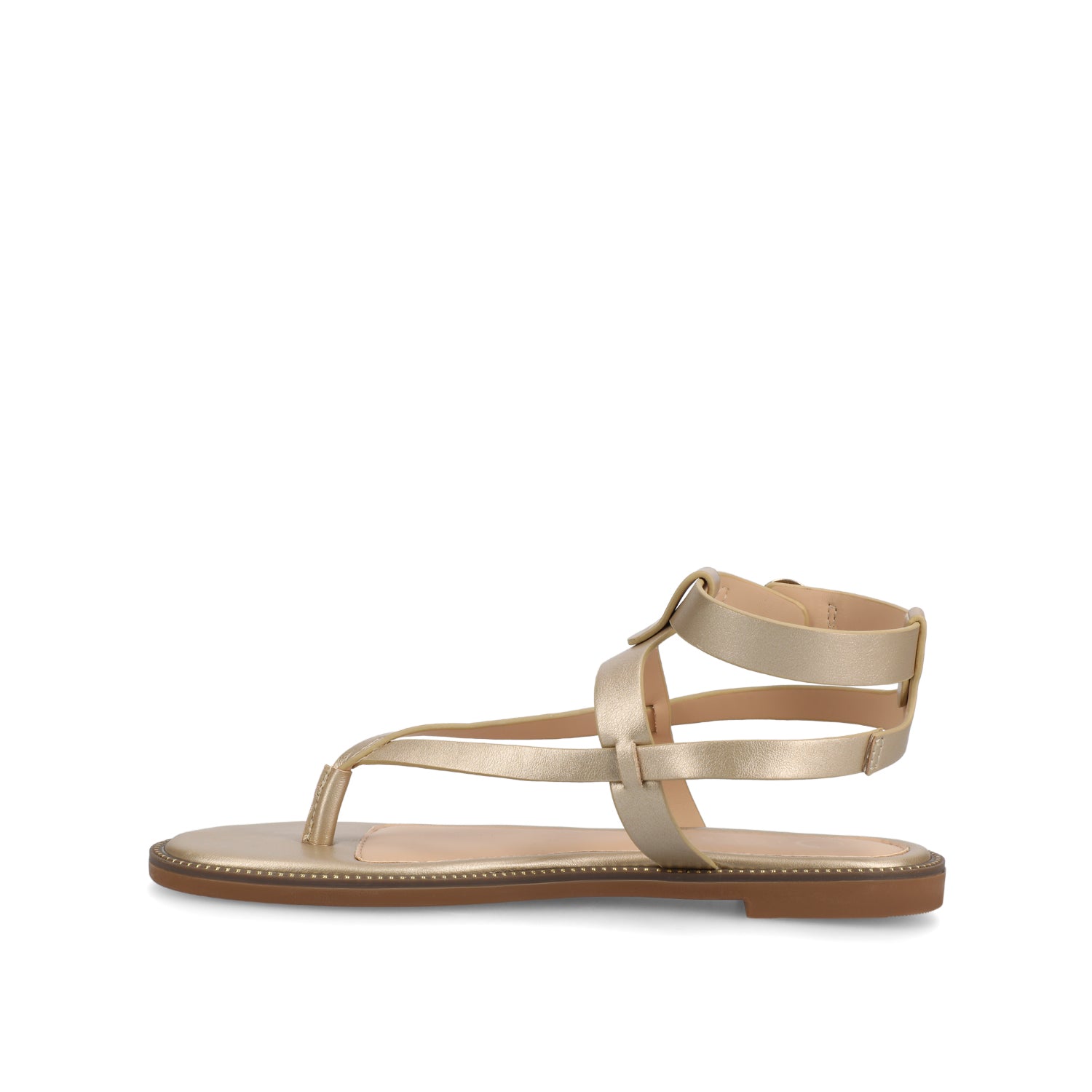 TANGIE MULTI STRAP SANDALS IN VEGAN LEATHER - Champagne