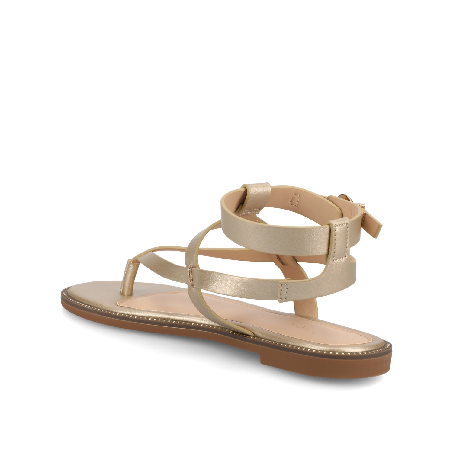 TANGIE MULTI STRAP SANDALS IN VEGAN LEATHER - Champagne