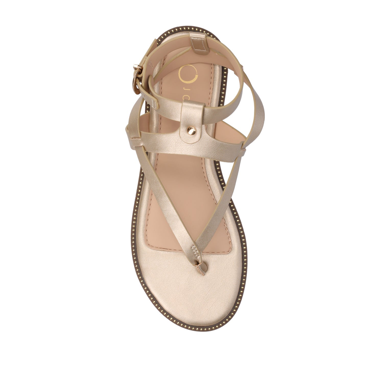 TANGIE MULTI STRAP SANDALS IN VEGAN LEATHER - Champagne