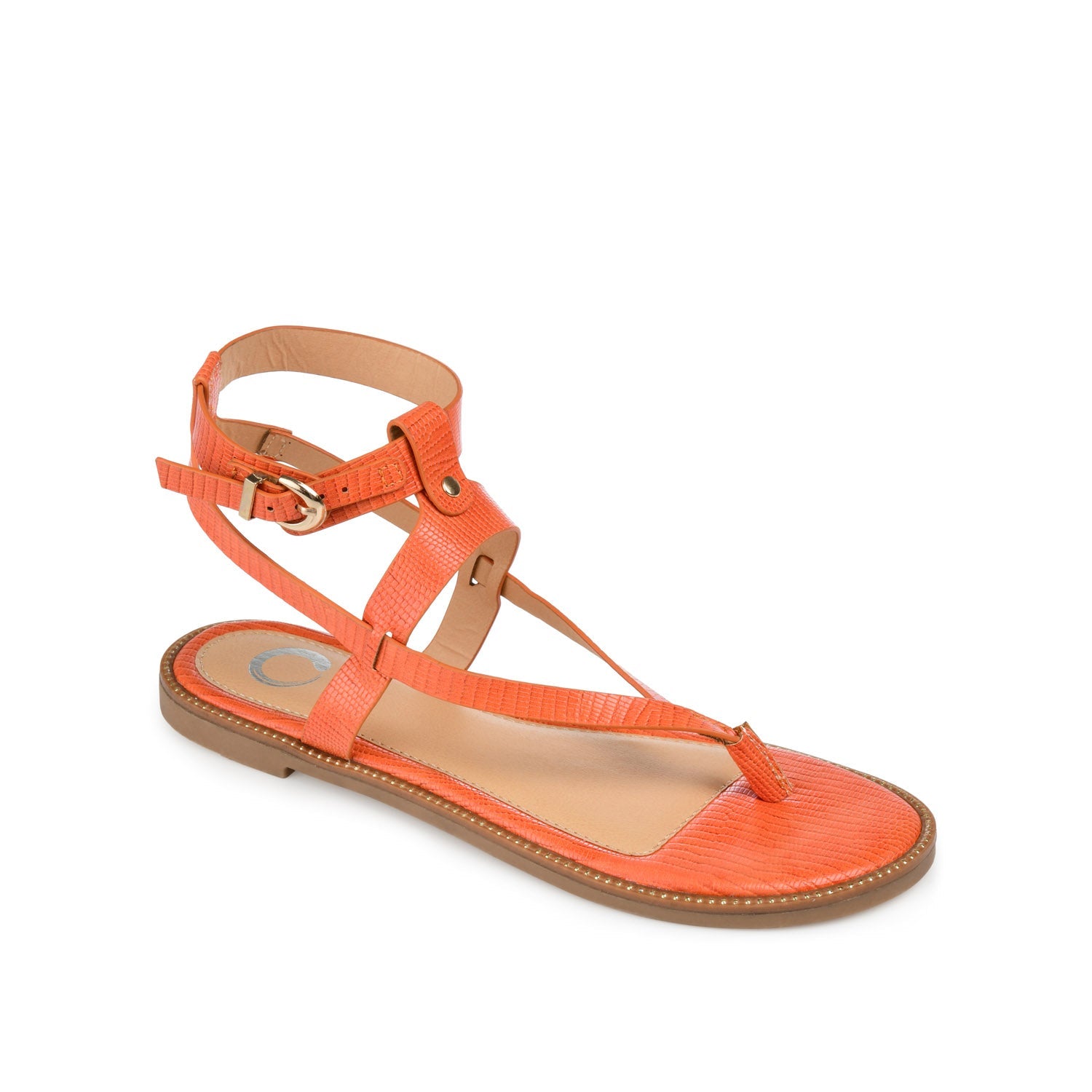 TANGIE MULTI STRAP SANDALS IN VEGAN LEATHER - Orange