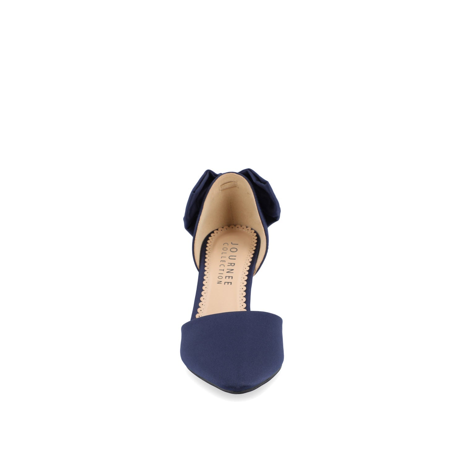 TANZI STILETTO HEELS IN SATIN - Navy Nubuck