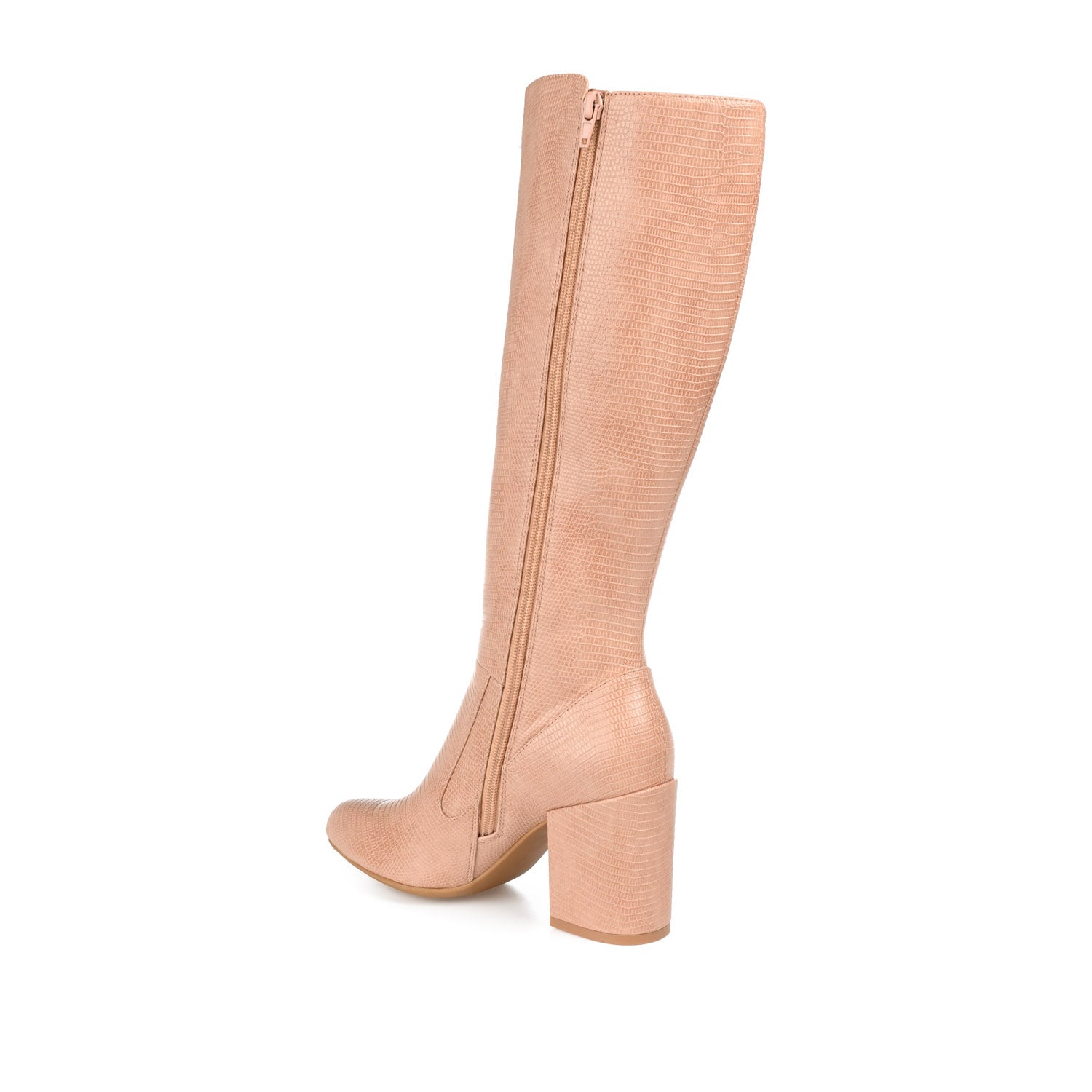 TAVIA KNEE-HIGH BOOTS IN WIDE CALF - Blush Lizard