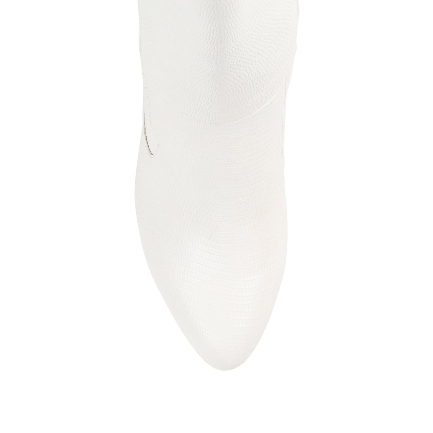 TAVIA KNEE-HIGH BOOTS IN WIDE CALF - White Lizard