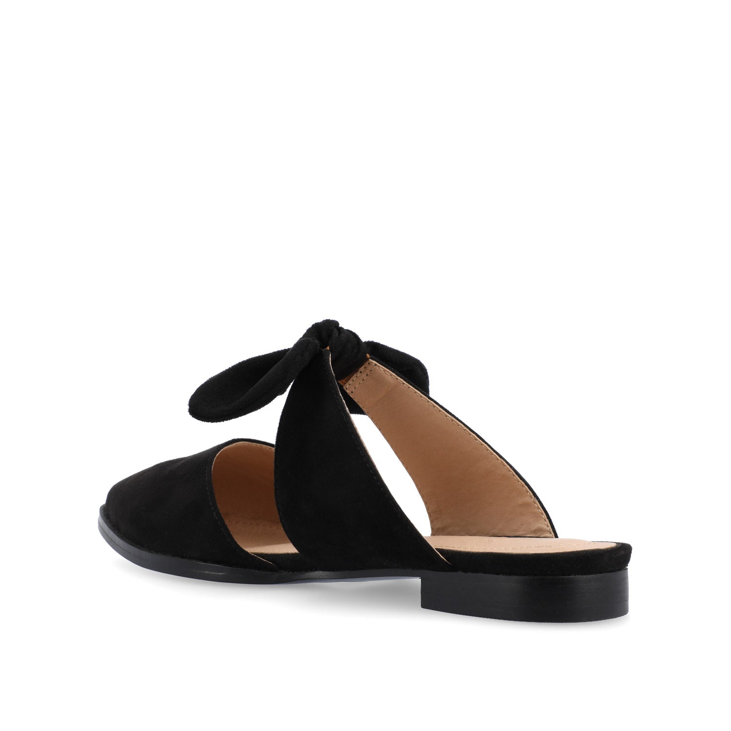 TELULAH MULE FLATS IN FAUX SUEDE - Black
