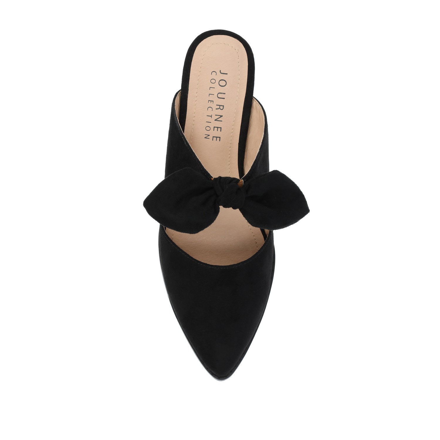 TELULAH MULE FLATS IN FAUX SUEDE - Black