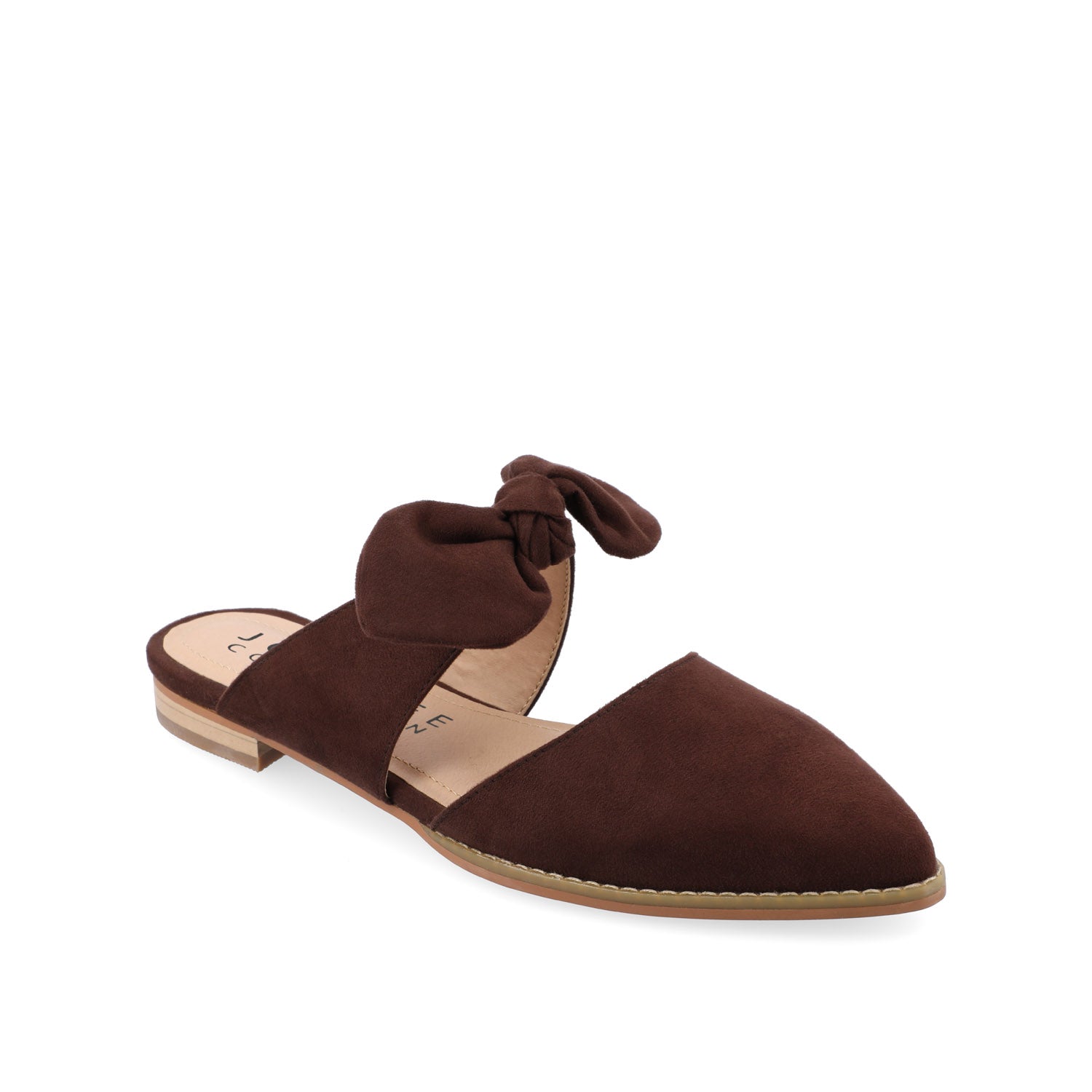 TELULAH MULE FLATS IN FAUX SUEDE - Brown