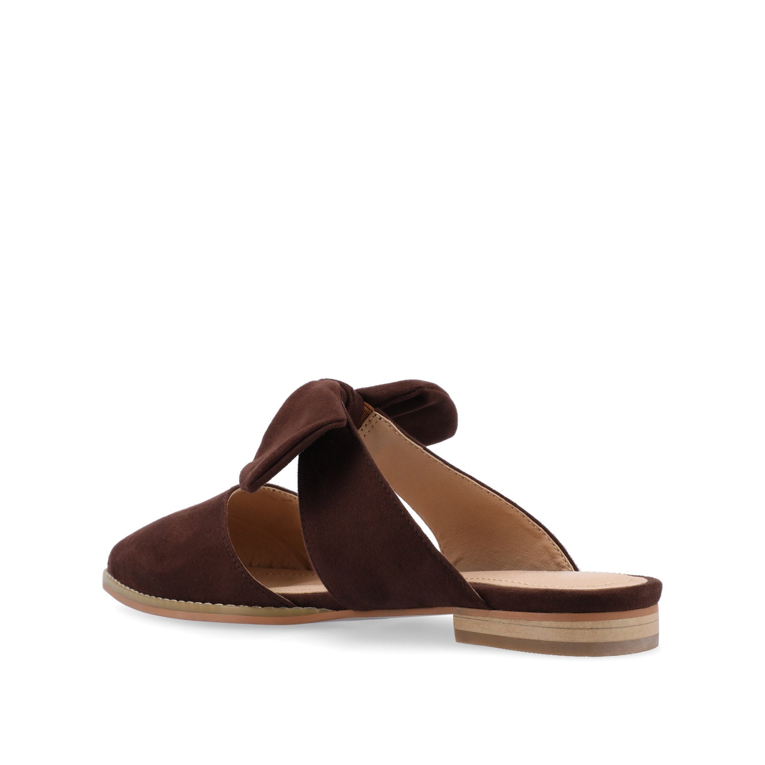 TELULAH MULE FLATS IN FAUX SUEDE - Brown