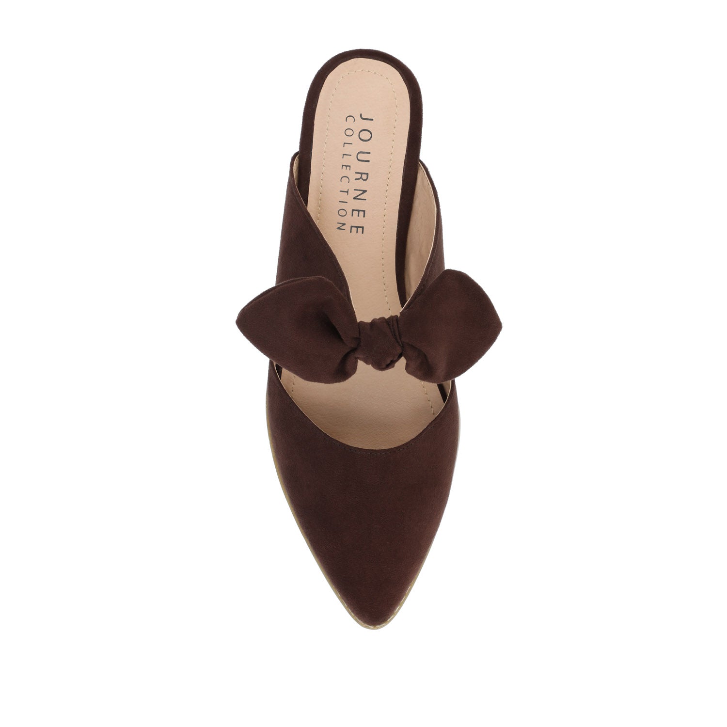TELULAH MULE FLATS IN FAUX SUEDE - Brown